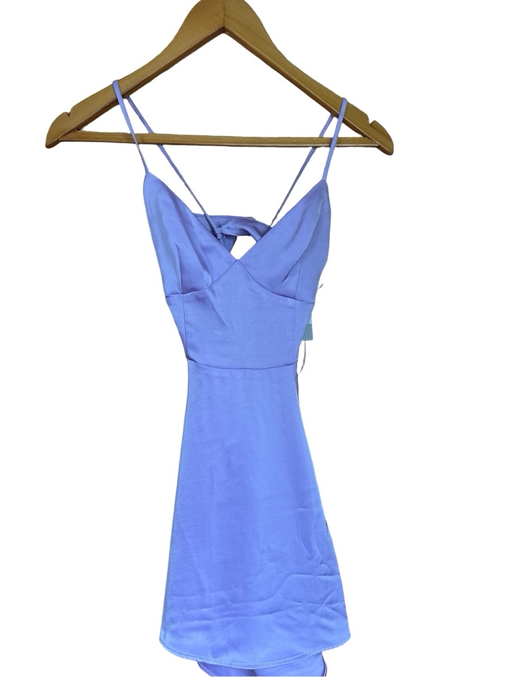 NWT BP Satin Lace Up Minidress in Lilac Purple XXS - Picture 4 of 10